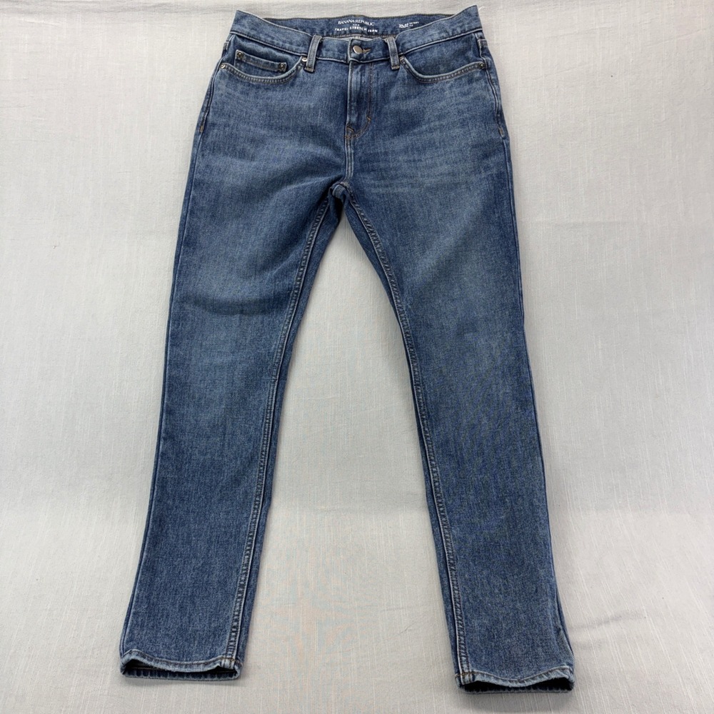 Banana Republic Jeans Mens 32 Travel Stretch Skinny Fit Blue Denim Comfort